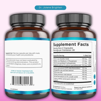 Soporte Suprarrenal Con Ashwagandha Energia Natural Y Balance Hormonal