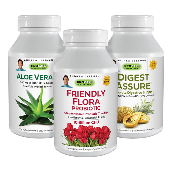 Kit Completo Digestión 540 Cápsulas Digest Assure Aloe Vera Probiótico