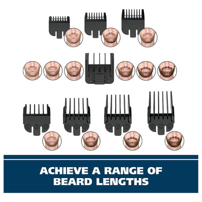Recortadora Wahl Groomsman 5622 Recargable Para Barba Y Nariz Con 8 Peines