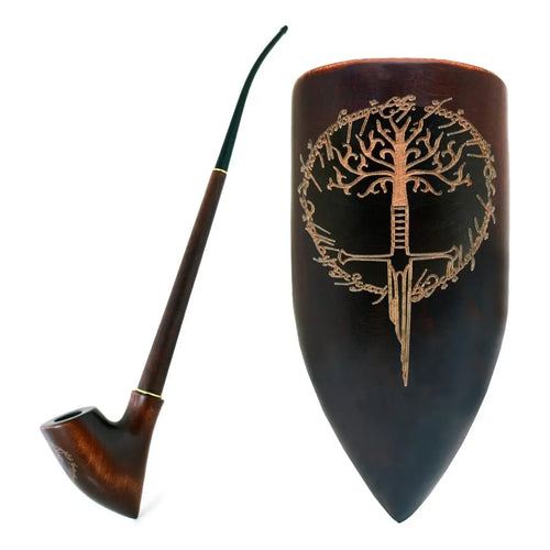 Pipa De Fumar Tabaco Churchwarden 33 5 Cm Madera De Pera Estilo Lotr