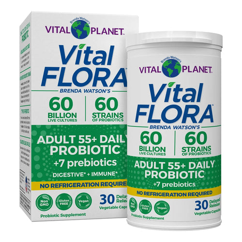 Vital Flora Probiótico Diario Adultos 55+ 60 Mil Millones UFC 60 Cepas Prebióticos