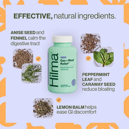 Bálsamo Natural De Limón Hinojo Menta Para Alivio De Gas E Hinchazón 100 Cápsulas Veganas
