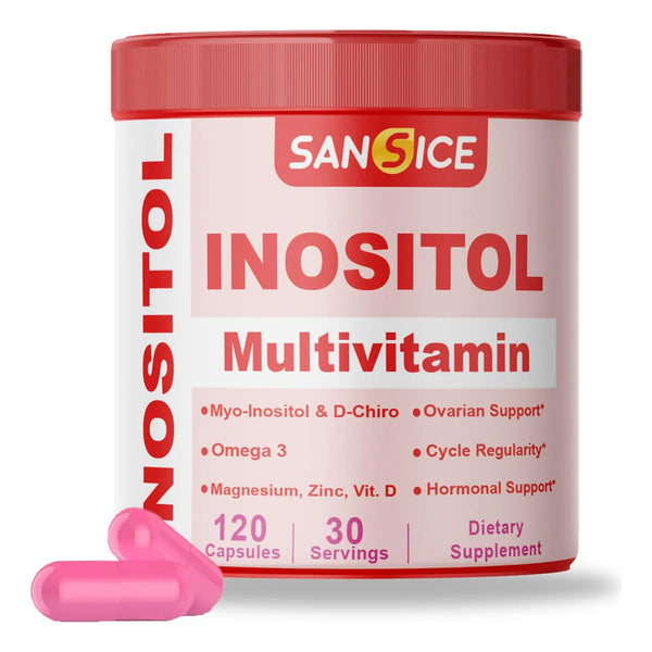 Cápsulas Multivitamínicas De Inositol 2000 Mg Mioinositol Y 50 Mg DChiro Inositol 40 1 Para Salud Femenina 120 Cápsulas