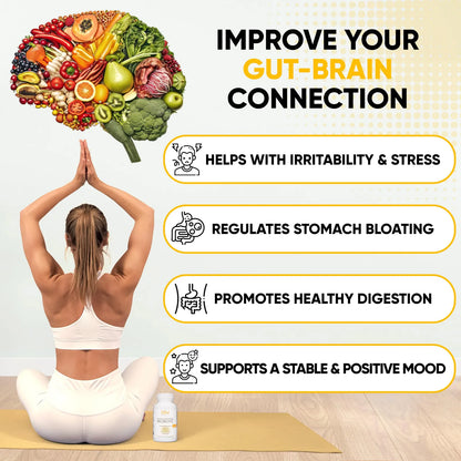 Probiótico 30 Mil Millones UFC Con Prebióticos Salud Digestiva y Estado de Ánimo Vegano