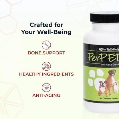 Suplemento Antienvejecimiento Huesos Articulaciones Perro Youngevity Perpetual 60 Tabletas