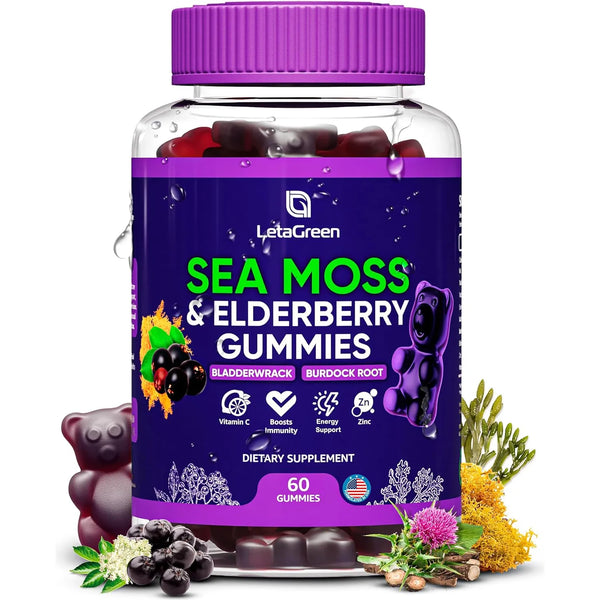 Gomitas De Musgo Marino Irlandes Con 1200 Mg Musgo Marino 60 Gomitas Veganas Con Vitamina C Y Zinc