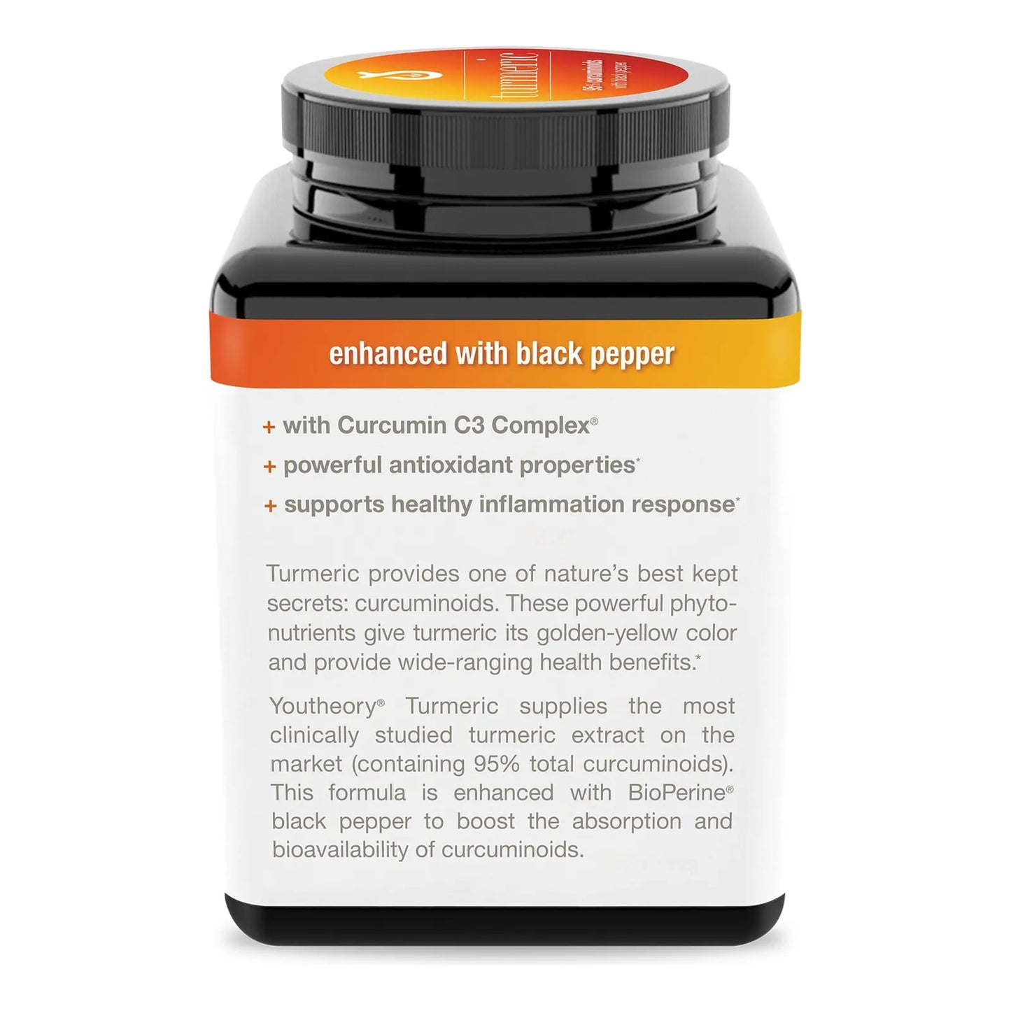 Cúrcuma Extra Fuerte 1000 Mg Con Pimienta Negra Soporte Articular 180 Cápsulas Vegetarianas