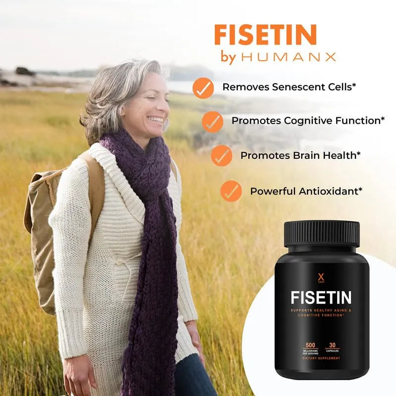 Fisetina 500mg 98 Pura Activador Senolitico Antienvejecimiento Y Salud Cerebral