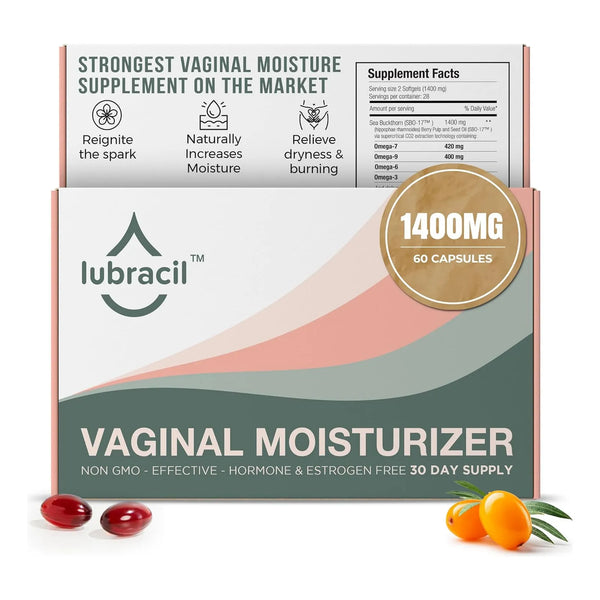 Lubracil Hidratante Vaginal Con Omega Y Vitaminas Alivia Sequedad 60 Caps