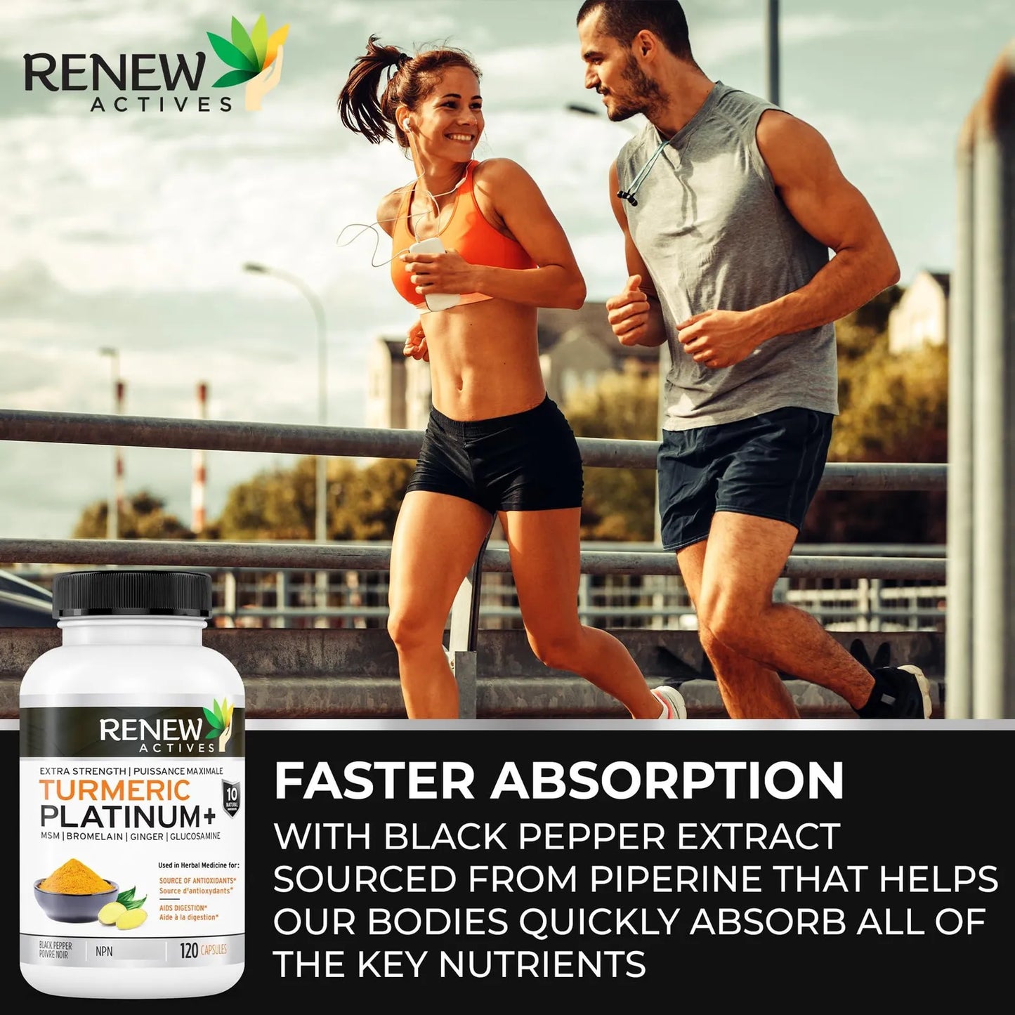 Suplemento De Curcumina Platino Con Jengibre Y Pimienta Negra 120 Capsulas Antioxidante Y Digestivo