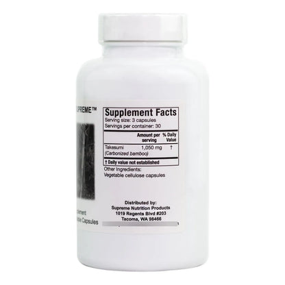 Carbón De Bambú Activado Puro 90 Cápsulas Detox Natural Efectivo