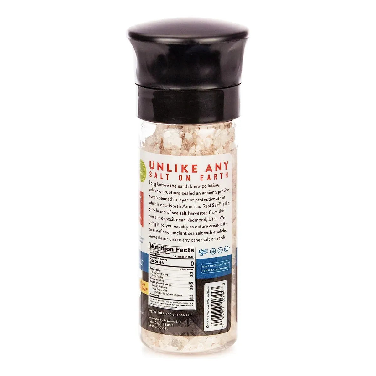 Sal Marina Natural Sin Refinar Gruesa Con Molinillo 450 Gram