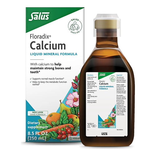 Líquido De Calcio Floradix 250 Ml Para Huesos Fuertes Y Salud Ósea