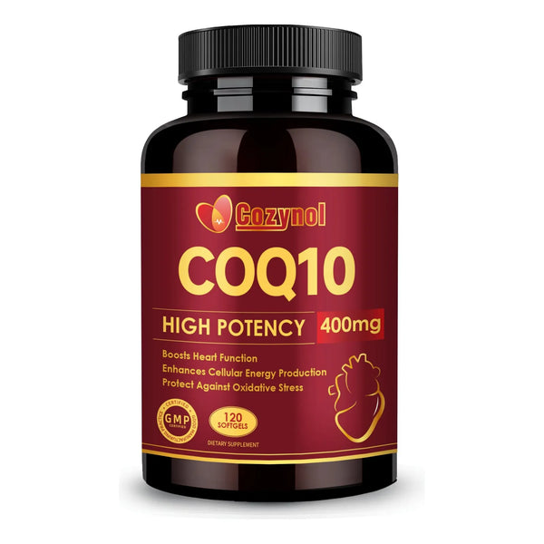 Cápsulas Blandas CoQ10 400mg Con PQQ Y Omega 3 Antioxidante Para Energía Y Salud Cardiovascular 120 Unidades