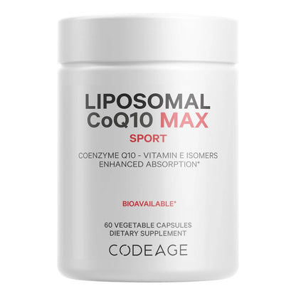 Coenzima Q10 250 Mg Con Vitamina E 60 Cápsulas Liposomal Codeage Energía Y Protección