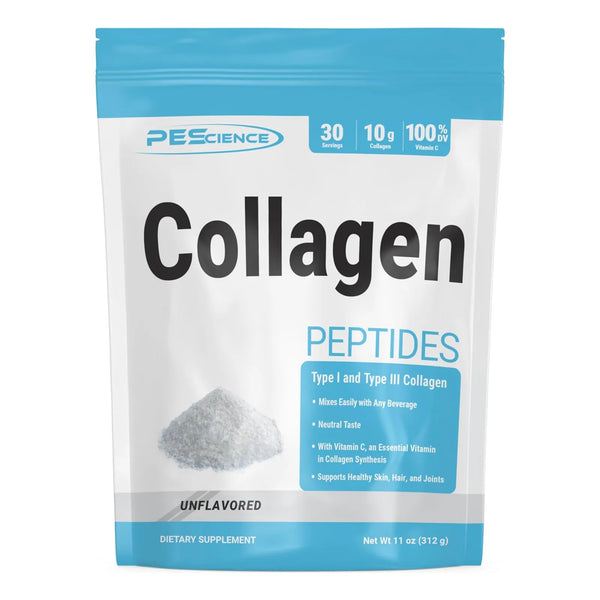 Polvo De Péptidos De Colágeno Hidrolizado Con Vitamina C 30 Porciones Sin Sabor Piel Cabello Uñas