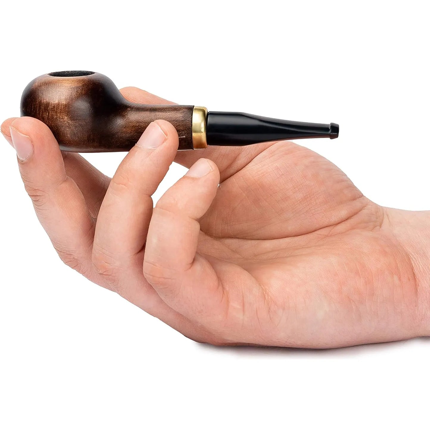 Pipa De Tabaco De Madera Tallada A Mano Con Bolsa Y Caja Marron Dr Watson