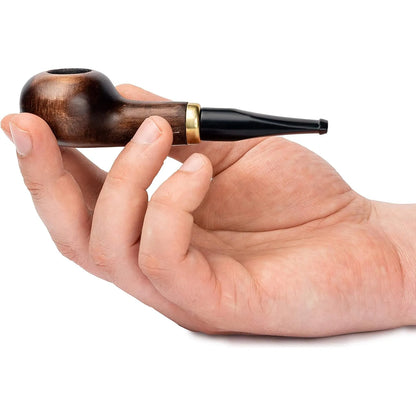 Pipa De Tabaco De Madera Tallada A Mano Con Bolsa Y Caja Marron Dr Watson