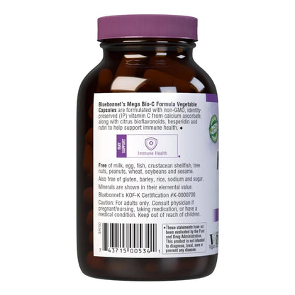 Capsulas Vegetales Vitamina C Tamponada Alta Potencia 750 Mg Con Bioflavonoides Vegano
