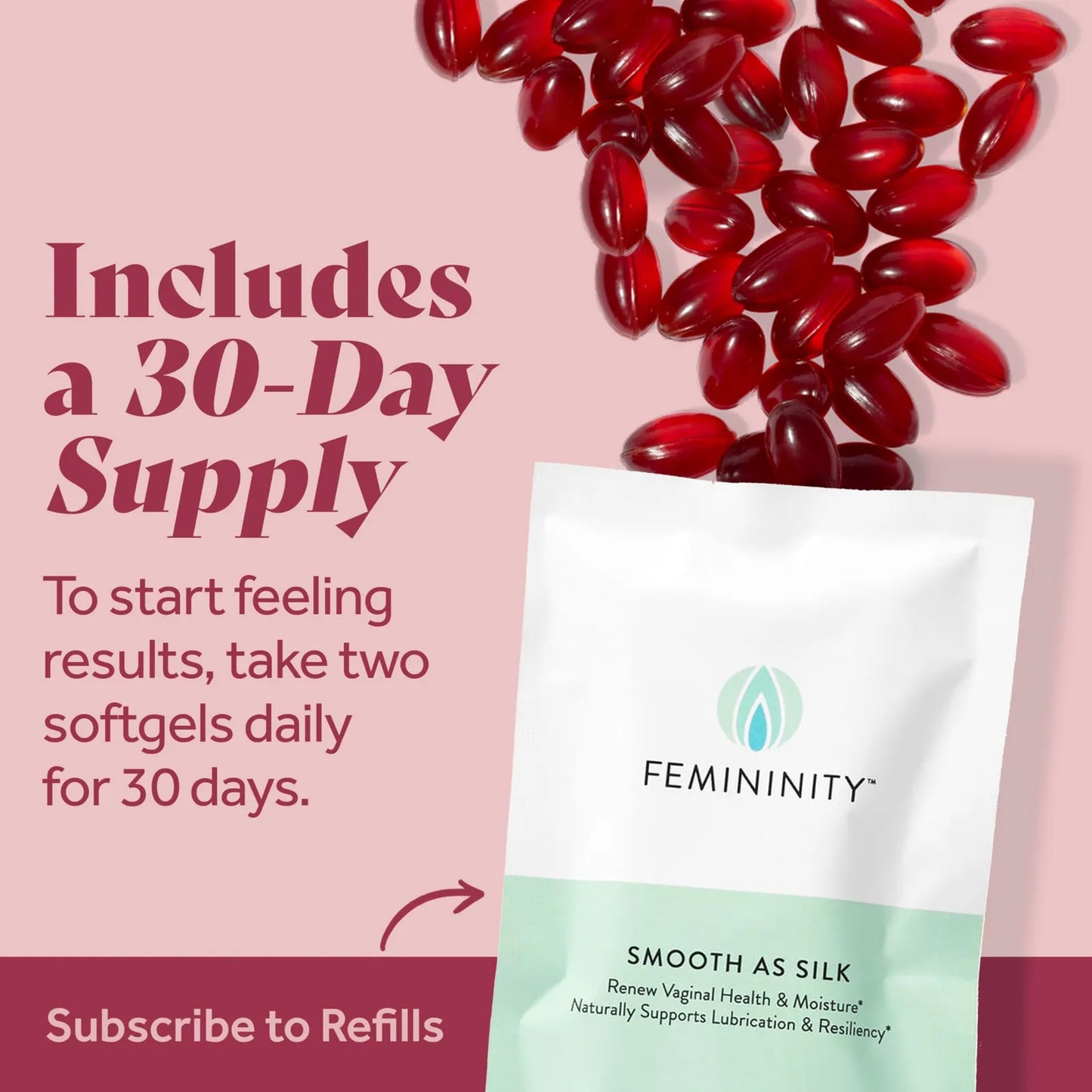 Recambio Suave Como Seda Para Sequedad Vaginal 60 Capsulas Aceite Espino Amarillo Omega 7