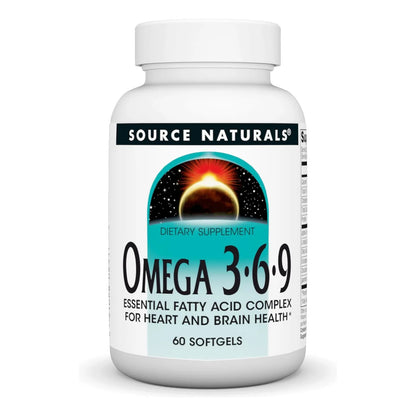 Source Naturals Omega 3 6 9 Complejo Ácidos Grasos Esenciales 60 Cápsulas Blandas Salud Cardíaca Y Cerebral