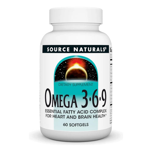 Source Naturals Omega 3 6 9 Complejo Ácidos Grasos Esenciales 60 Cápsulas Blandas Salud Cardíaca Y Cerebral