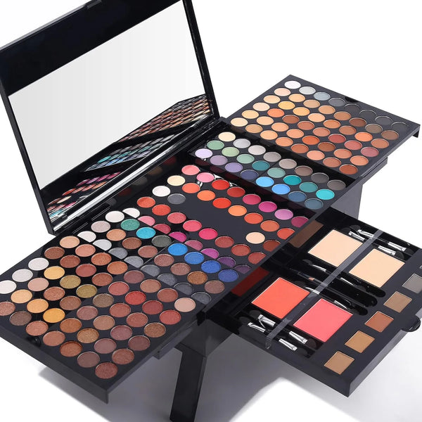 Kit De Maquillaje Completo 180 Colores Profesional Con Espejo Y Pinceles