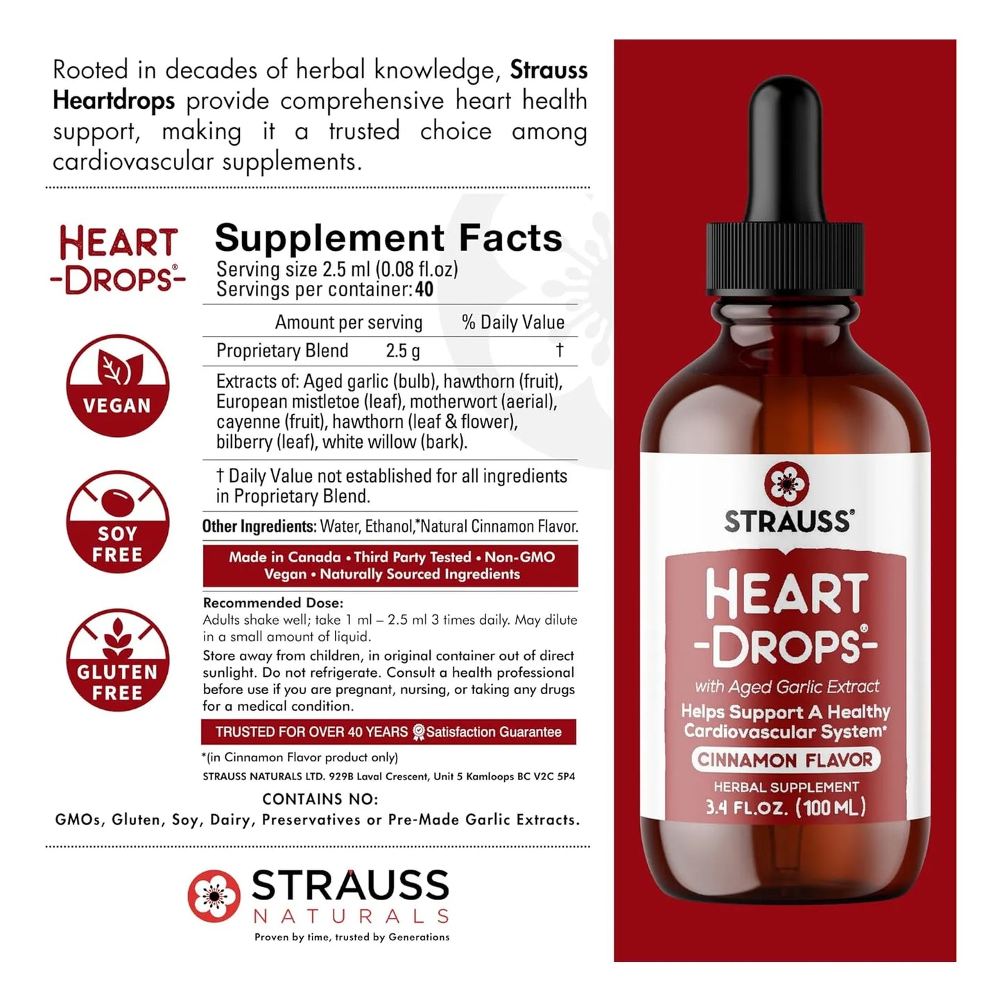 Gotas Naturales Para La Salud Del Corazón Con Muérdago Y Extracto De Ajo Añejo Vegano Sin OMG