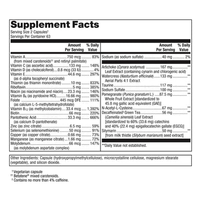 AdvaClear Suplemento Desintoxicacion Vitamina B12 Acido Pantotenico 126 Capsulas