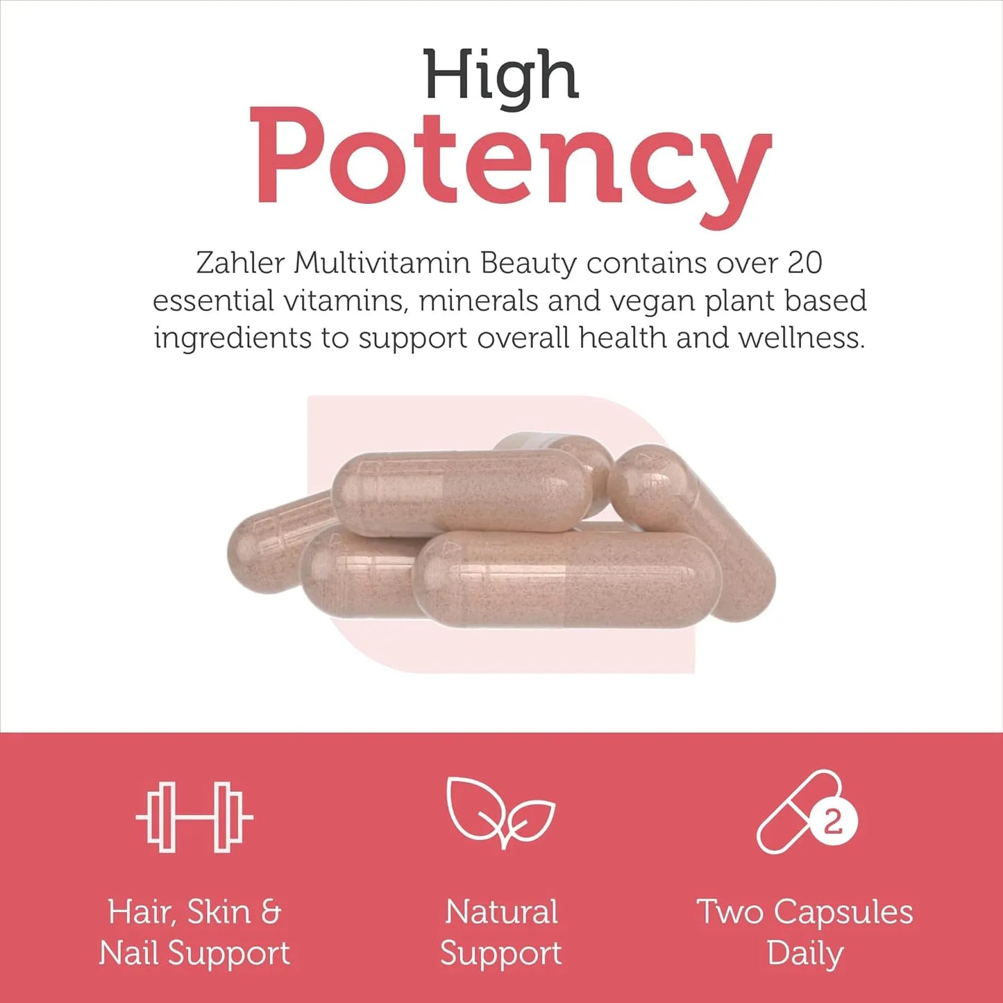 Multivitaminico Diario Cabello Uñas Piel Con Hierro 60 Capsulas Vegano Kosher