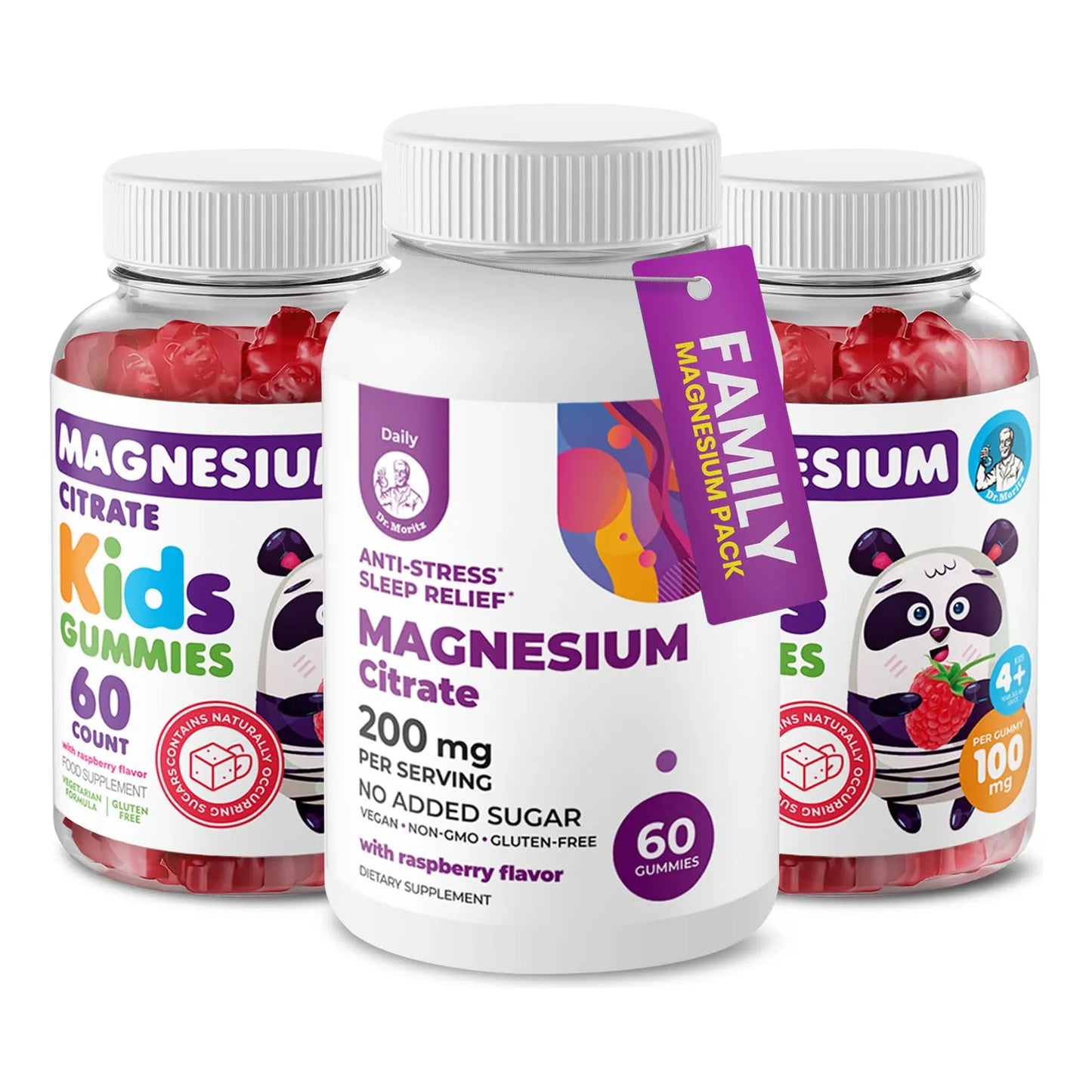 Gomitas De Magnesio Calmantes Adultos 200 Mg 60 Unidades Niños 60 Unidades