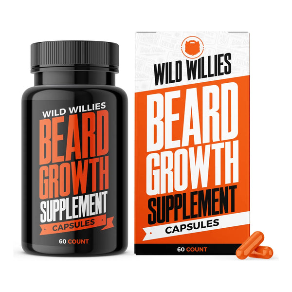 Vitaminas Para Crecimiento De Barba Y Bigote 60 Cápsulas Con Biotina Efectivo Y Natural