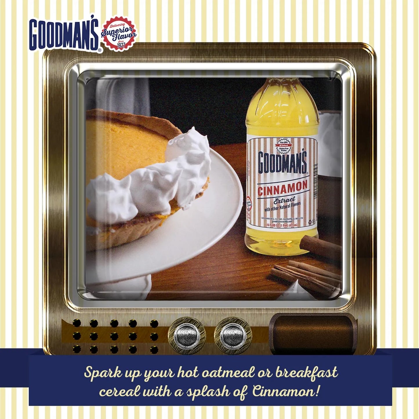 Extracto Natural De Canela Goodman's Bajo En Carbos Aroma Intenso
