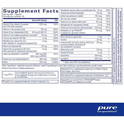 One Multivitaminico Vision Y Funcion Cognitiva 60 Caps Pure Encapsulations