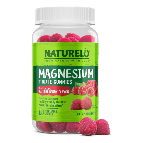 Gomitas De Citrato De Magnesio Para Calma Y Relajación Sabor Bayas 60 Unidades