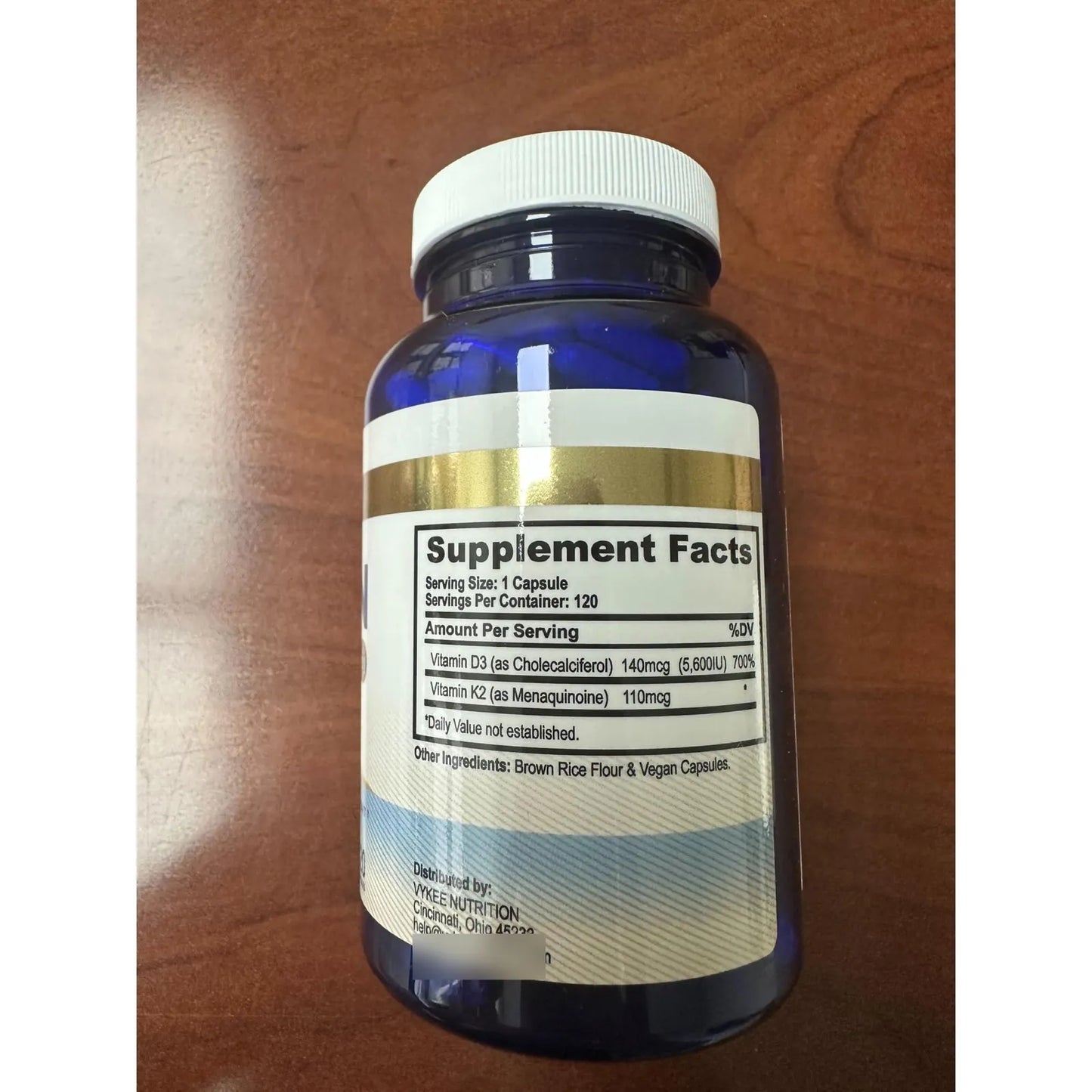 Complejo Vitamina D3 K2 140 Mcg D3 110 Mcg K2 Mk7 120 Capsulas Salud Huesos Corazon