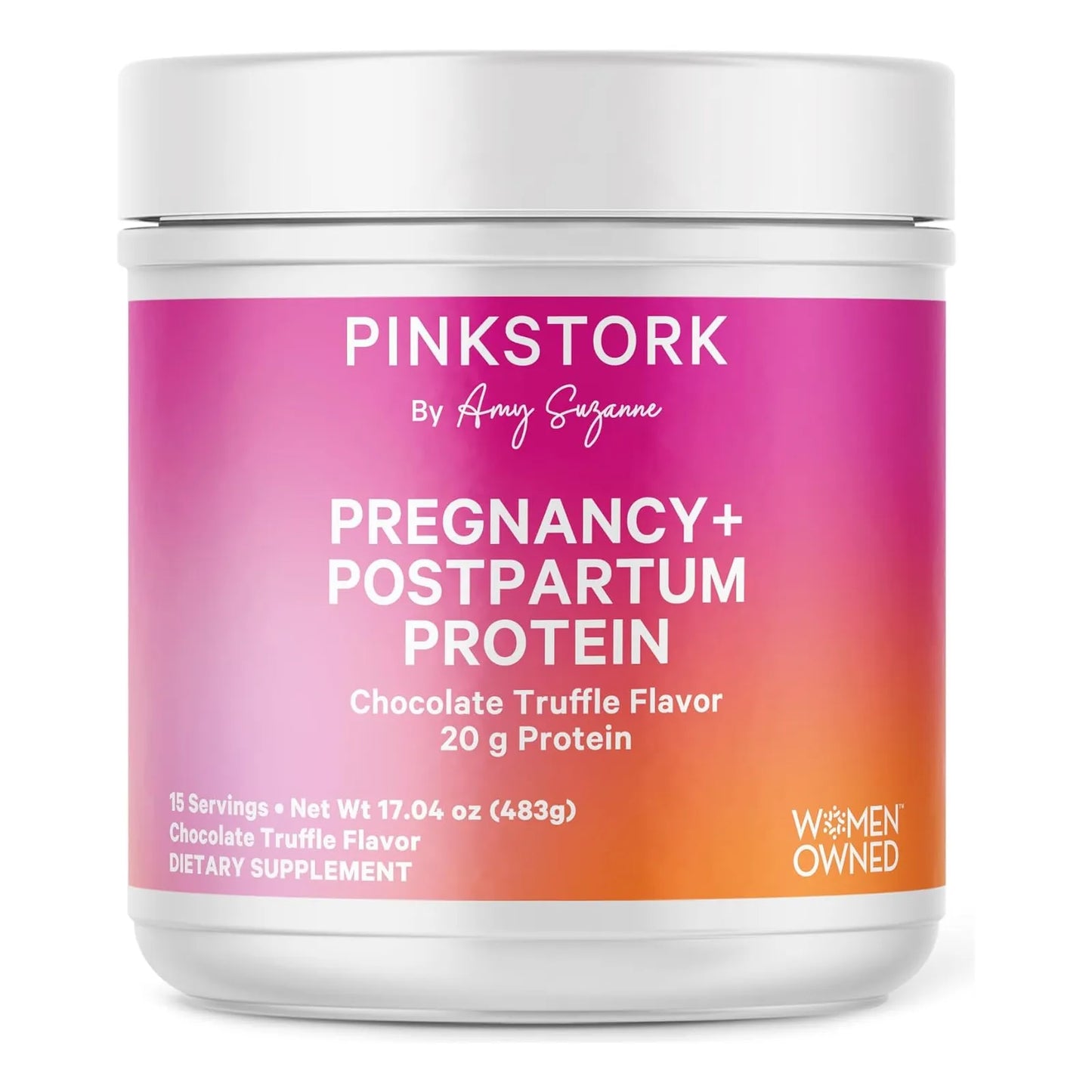 Proteína De Chocolate En Polvo Para Embarazo Y Lactancia Pink Stork Con Colágeno Y Suero De Leche