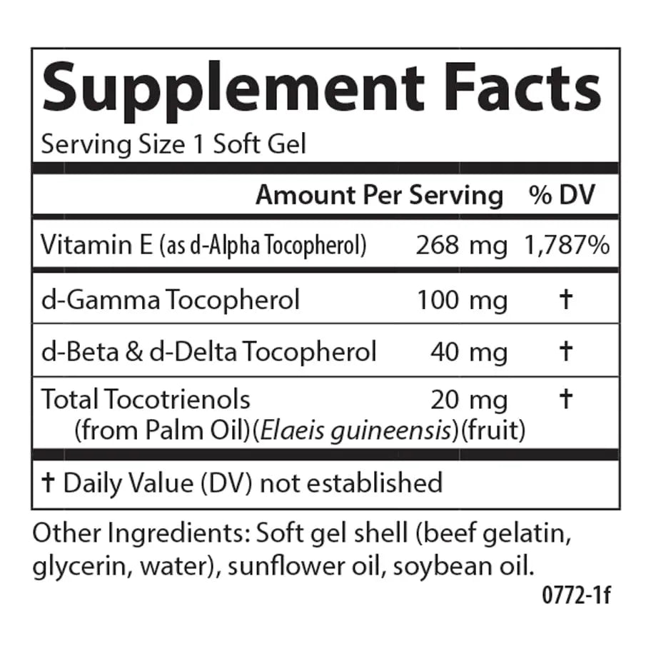 Vitamina E Natural 400 IU E Gems Elite Corazon Piel Suavegel Usa