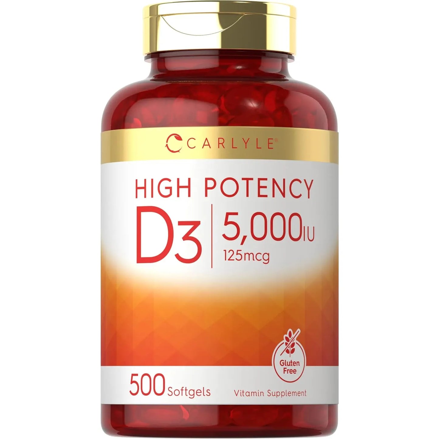 Vitamina D3 5000 Ui Carlyle Cápsulas Blandas Alta Potencia Sin Gluten - Imagen 1