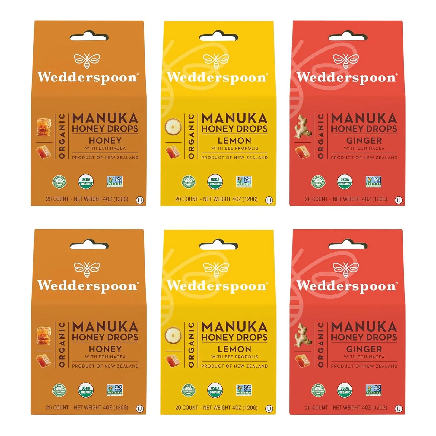 Gotas De Miel Orgánica De Manuka Wedderspoon Alivia Garganta Seca 120ml