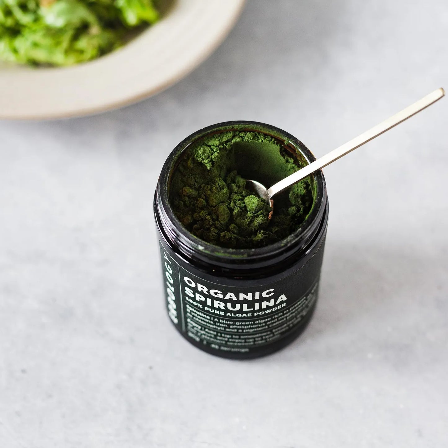 Polvo De Espirulina Orgánica 90g 45 Porciones Energía Inmunidad Vegano