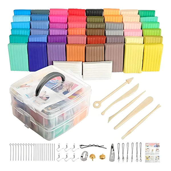 Kit Arcilla Polimerica 50 Colores Inicio Manualidades Joyeria Decoracion