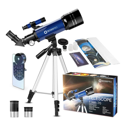 Telescopio Astronomico Refractor Con Tripode Ajustable Ideal Para Principiantes Y Adultos
