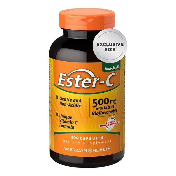 Ester C 500 Mg Con Bioflavonoides Apoyo Inmunologico 24 Horas No Acido 300 Capsulas