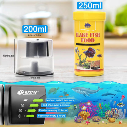 Alimentador Automático De Peces Con Temporizador Para Acuarios Dispensador De Alimentos