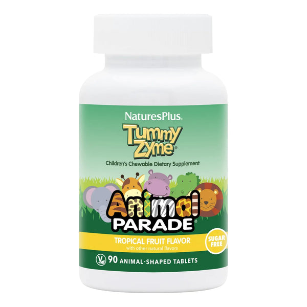 Tabletas Masticables Sabor Frutas Tropicales Con Enzimas Digestivas Y Probióticos Para Niños