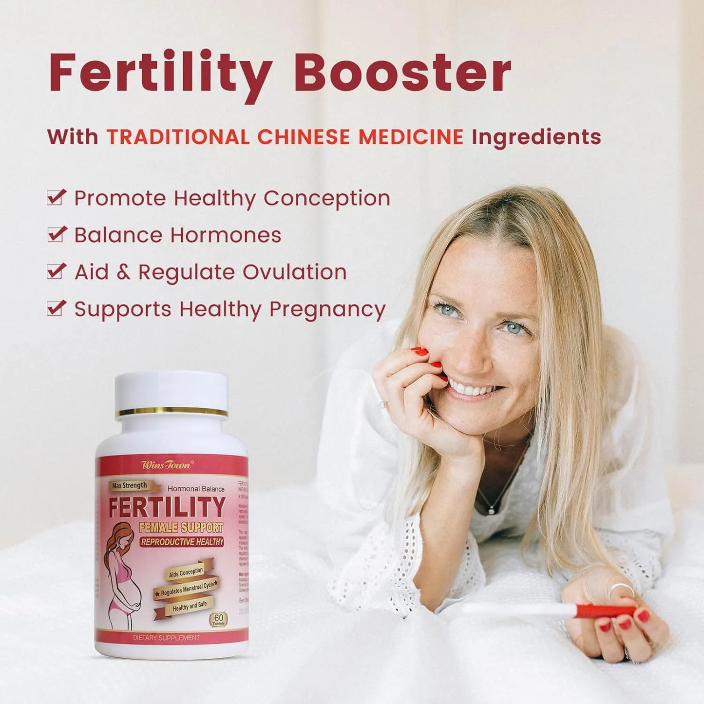 Tabletas Fertilidad Femenina Vitaminas Prenatales Naturales 60 Unidades