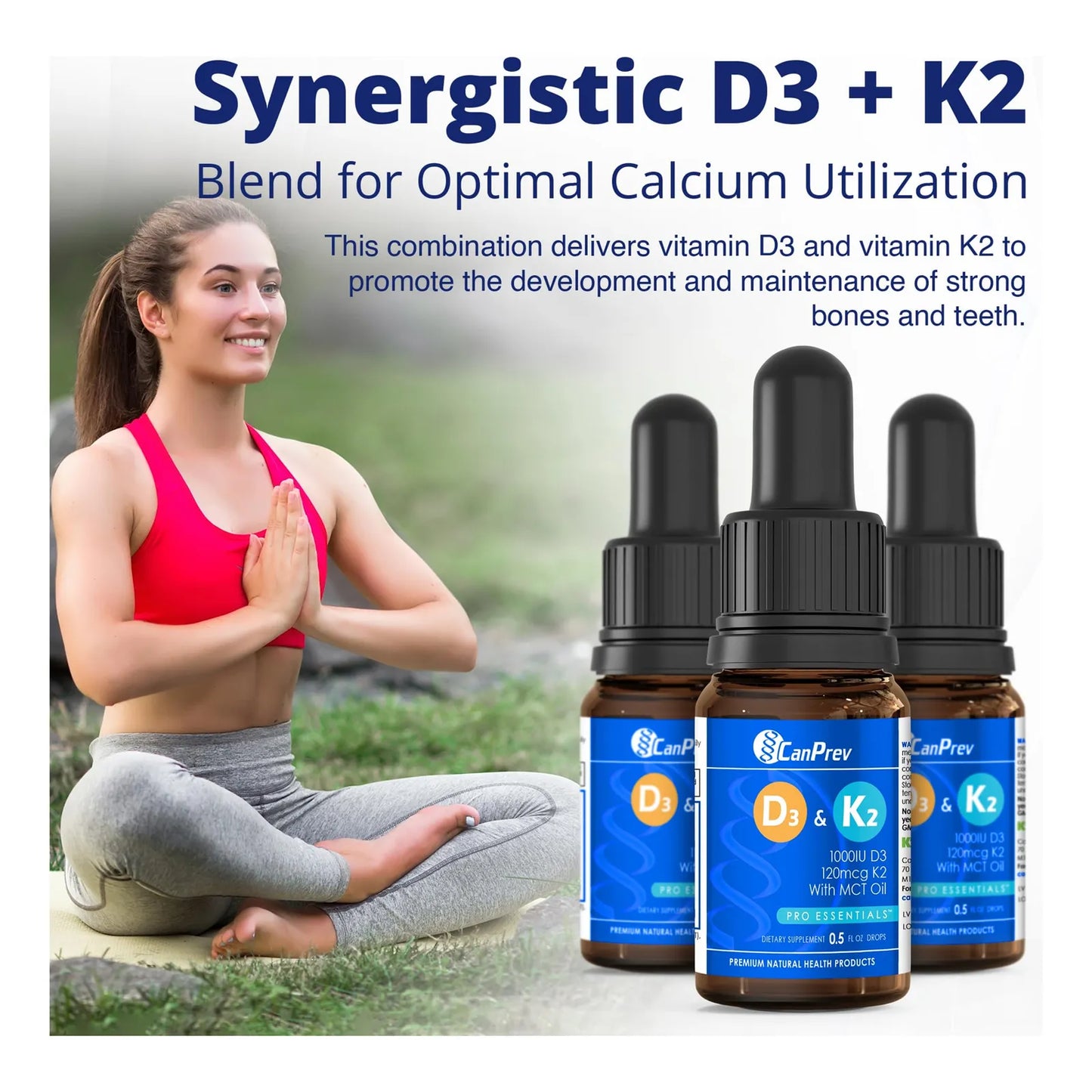 Gotas De Vitamina D3 Y K2 Para Huesos Fuertes Y Corazón Sano 15 Ml