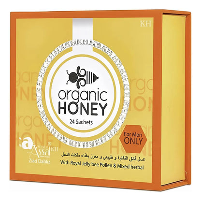 Miel Natural Orgánica Con Polen De Abeja Y Hierbas 24 Sobres 035 Oz C/U