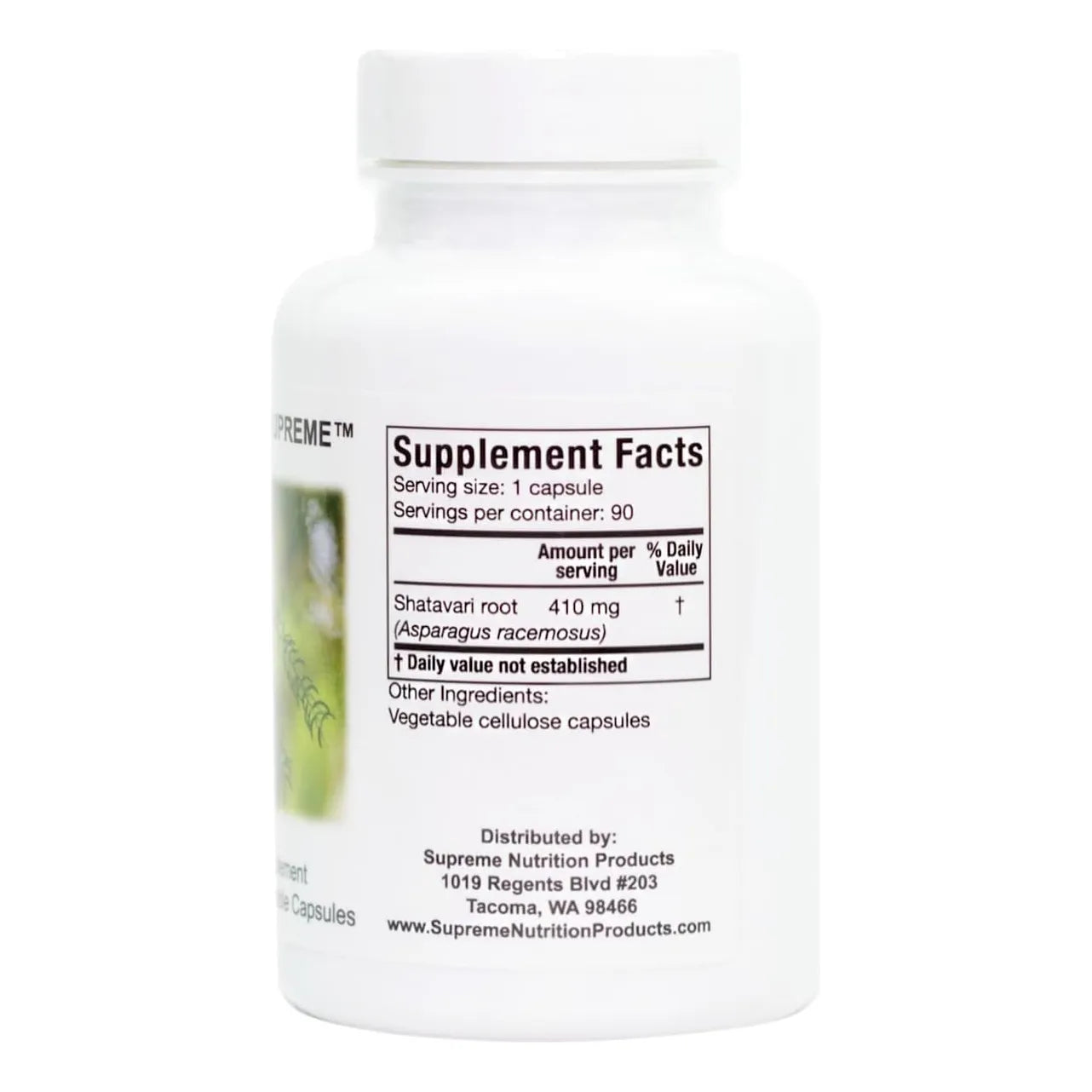 Capsulas De Raiz Pura De Shatavari 90 Unidades Supreme Nutricion